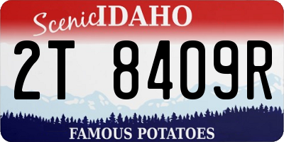 ID license plate 2T8409R