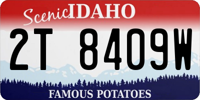 ID license plate 2T8409W