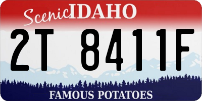 ID license plate 2T8411F