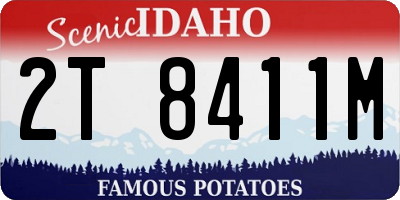 ID license plate 2T8411M