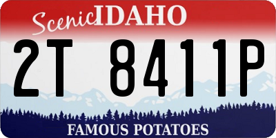ID license plate 2T8411P