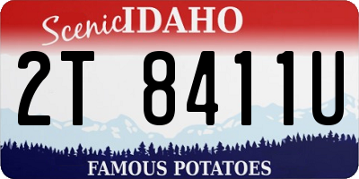 ID license plate 2T8411U
