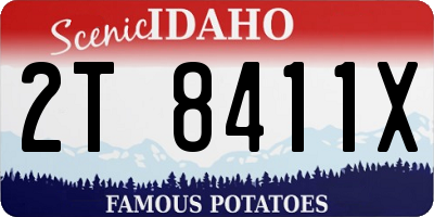 ID license plate 2T8411X