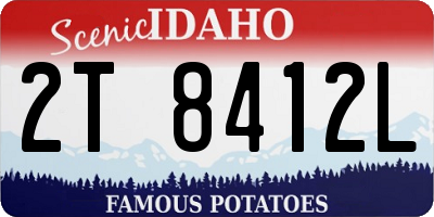 ID license plate 2T8412L