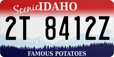 ID license plate 2T8412Z