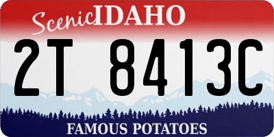 ID license plate 2T8413C