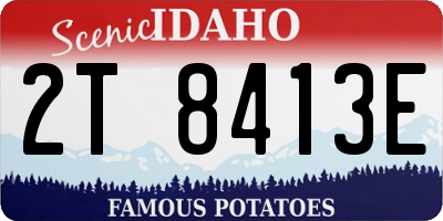 ID license plate 2T8413E