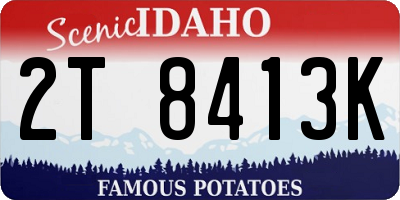 ID license plate 2T8413K