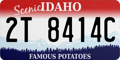 ID license plate 2T8414C