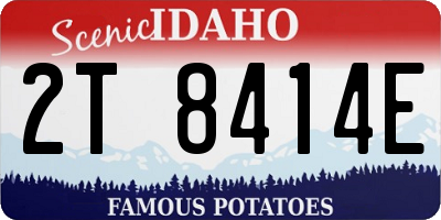 ID license plate 2T8414E