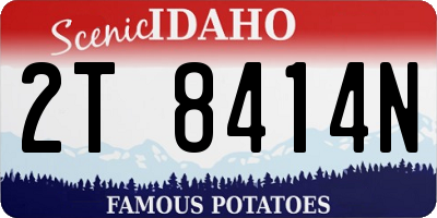 ID license plate 2T8414N