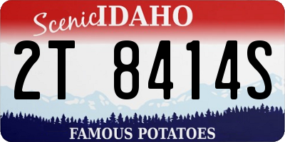 ID license plate 2T8414S