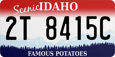 ID license plate 2T8415C