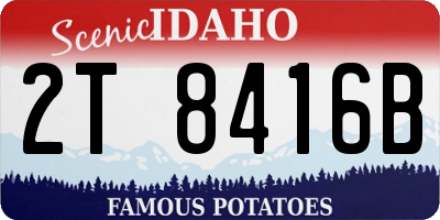 ID license plate 2T8416B