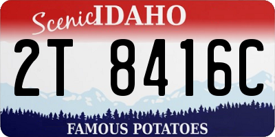 ID license plate 2T8416C