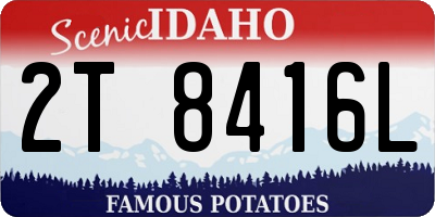 ID license plate 2T8416L