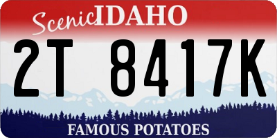ID license plate 2T8417K