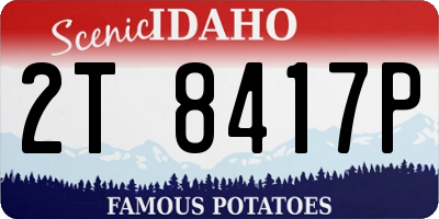 ID license plate 2T8417P