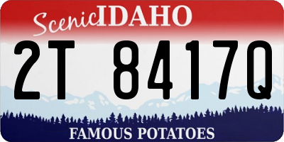 ID license plate 2T8417Q