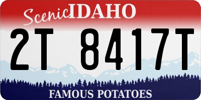 ID license plate 2T8417T