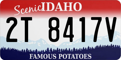 ID license plate 2T8417V