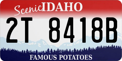 ID license plate 2T8418B