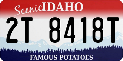 ID license plate 2T8418T