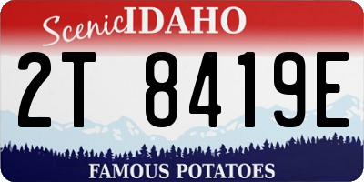 ID license plate 2T8419E