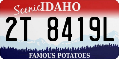 ID license plate 2T8419L