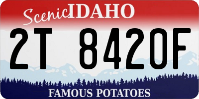 ID license plate 2T8420F