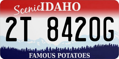 ID license plate 2T8420G