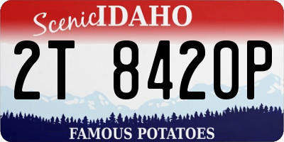 ID license plate 2T8420P