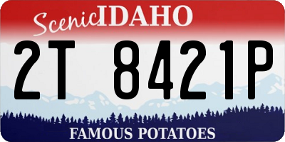 ID license plate 2T8421P