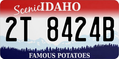 ID license plate 2T8424B