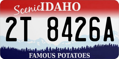 ID license plate 2T8426A