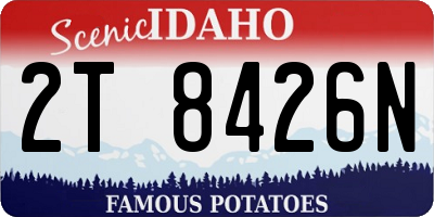 ID license plate 2T8426N