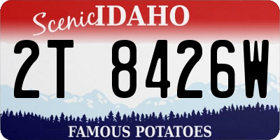 ID license plate 2T8426W