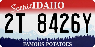 ID license plate 2T8426Y