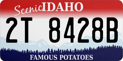 ID license plate 2T8428B