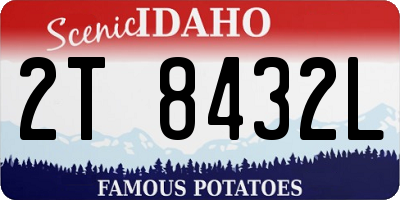 ID license plate 2T8432L