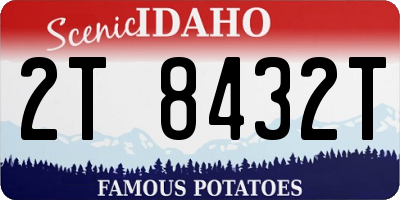 ID license plate 2T8432T
