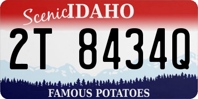 ID license plate 2T8434Q