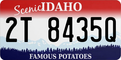 ID license plate 2T8435Q