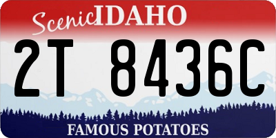 ID license plate 2T8436C