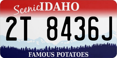 ID license plate 2T8436J