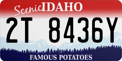 ID license plate 2T8436Y