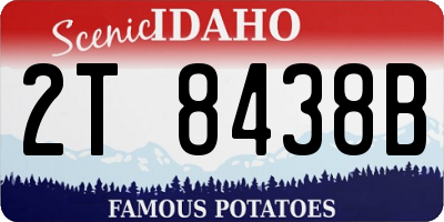 ID license plate 2T8438B