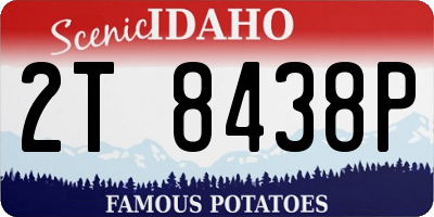 ID license plate 2T8438P