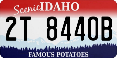 ID license plate 2T8440B