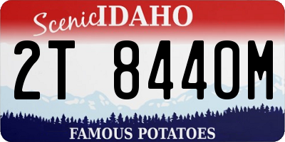 ID license plate 2T8440M